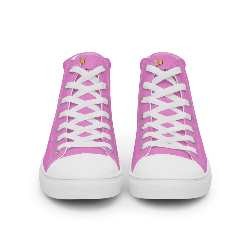 Women’s Pink Imonay High Top Canvas Shoes