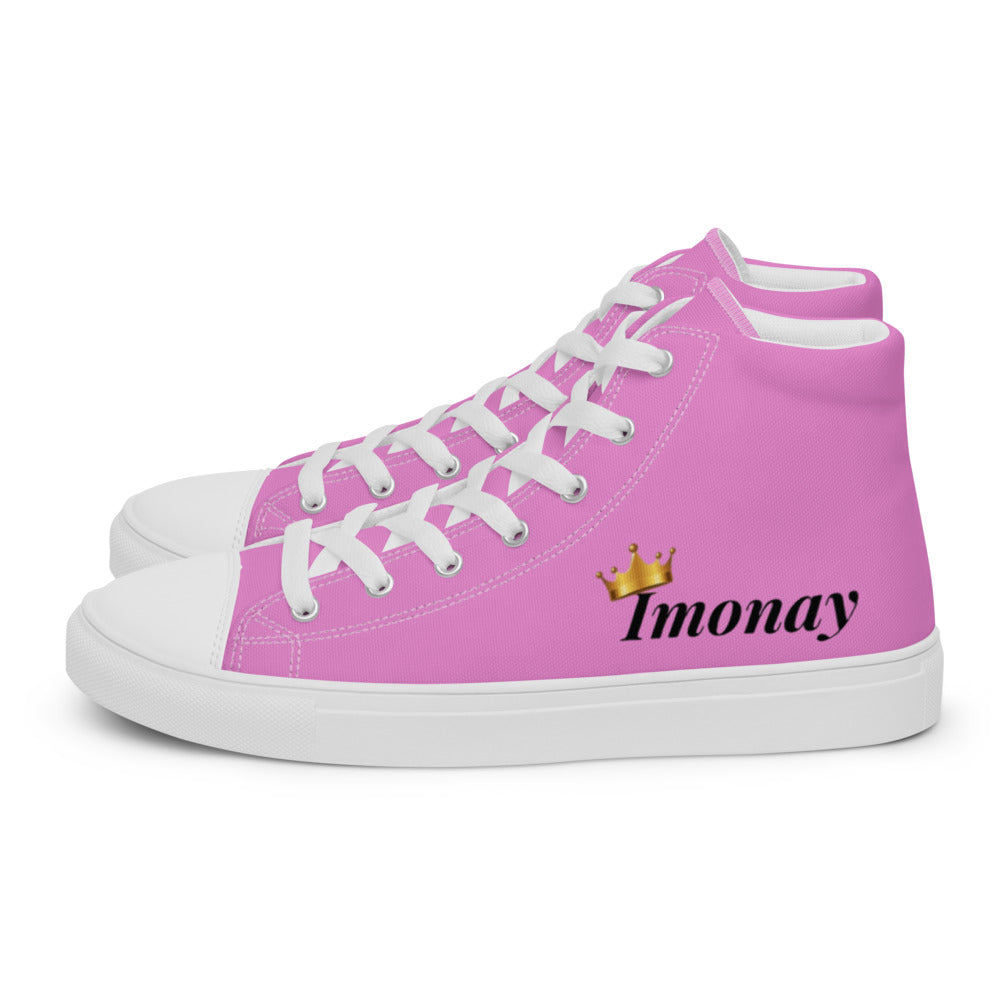 Women’s Pink Imonay High Top Canvas Shoes