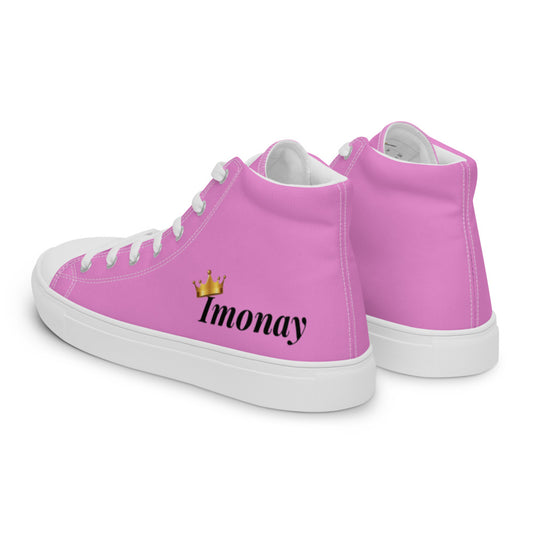 Women’s Pink Imonay High Top Canvas Shoes