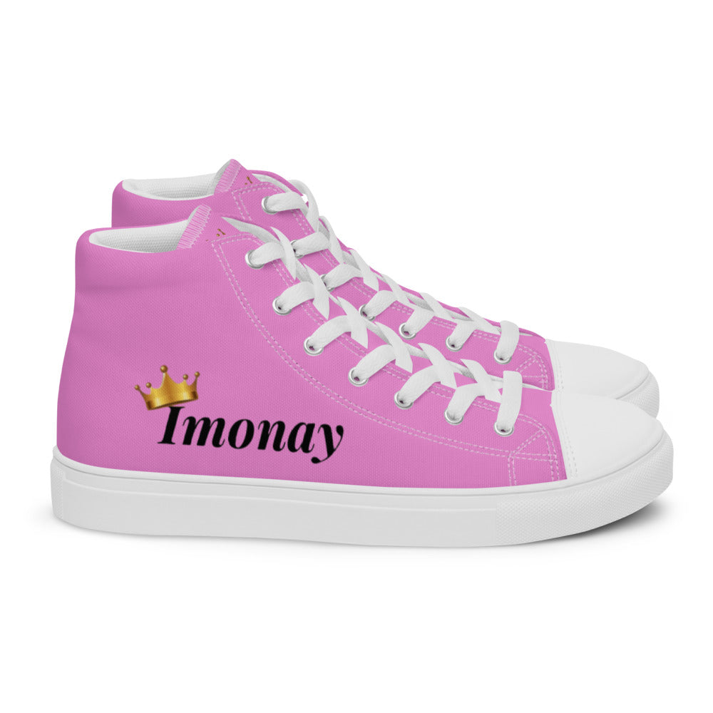 Women’s Pink Imonay High Top Canvas Shoes