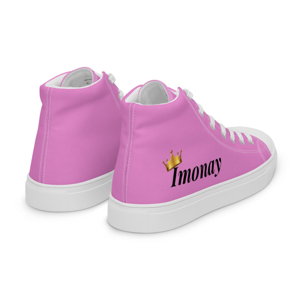 Women’s Pink Imonay High Top Canvas Shoes