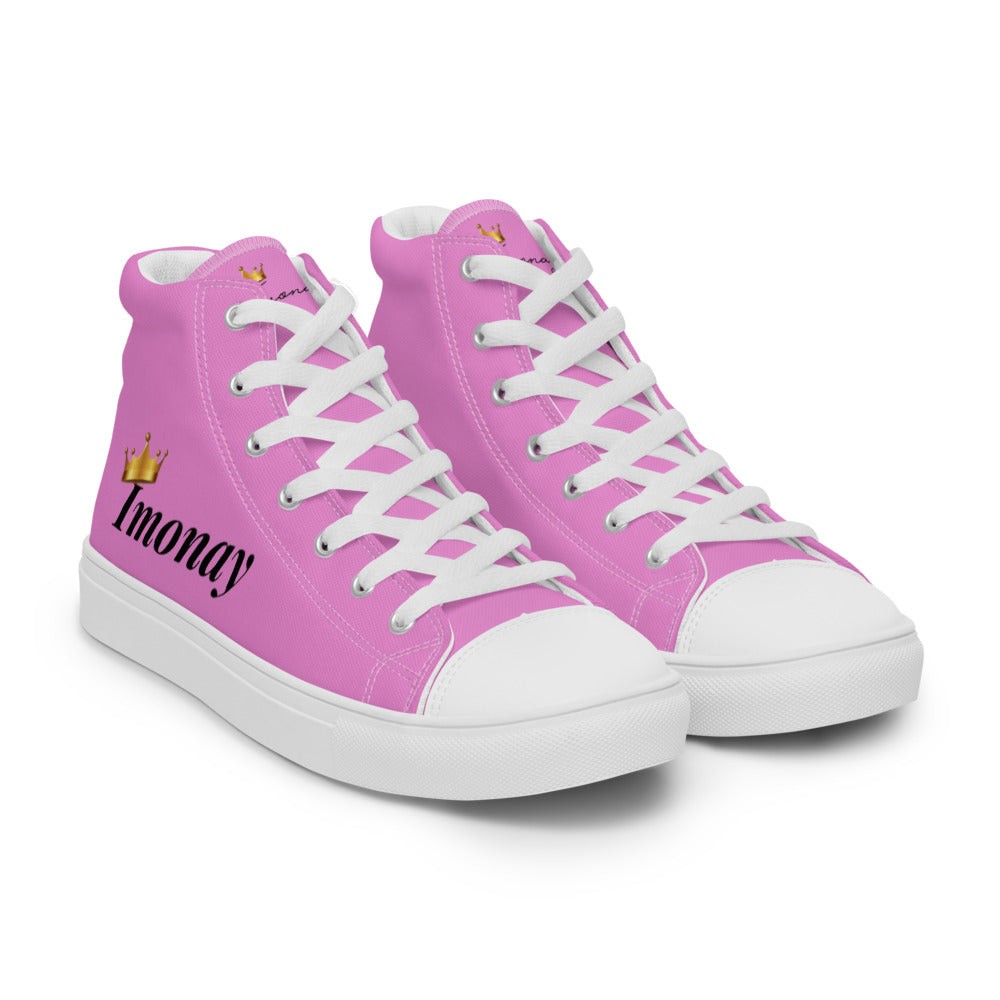 Women’s Pink Imonay High Top Canvas Shoes